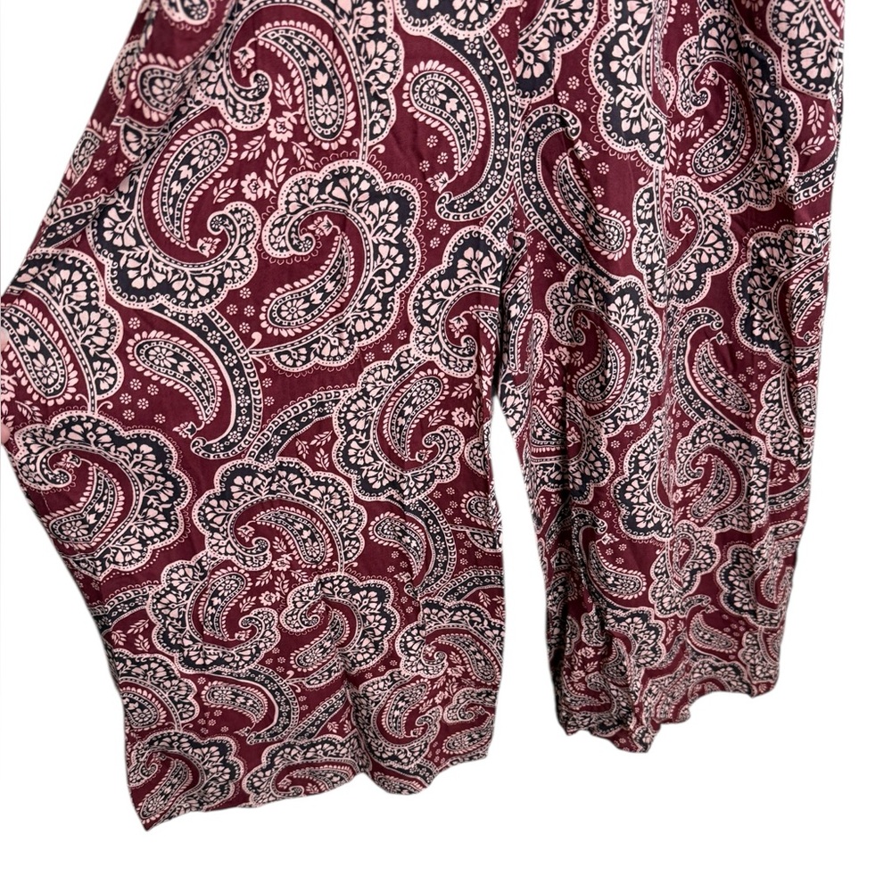 Patrons of Peace 100% Rayon Floral Paisley Wide Leg Jumpsuit NEW - Picture 6 of 10